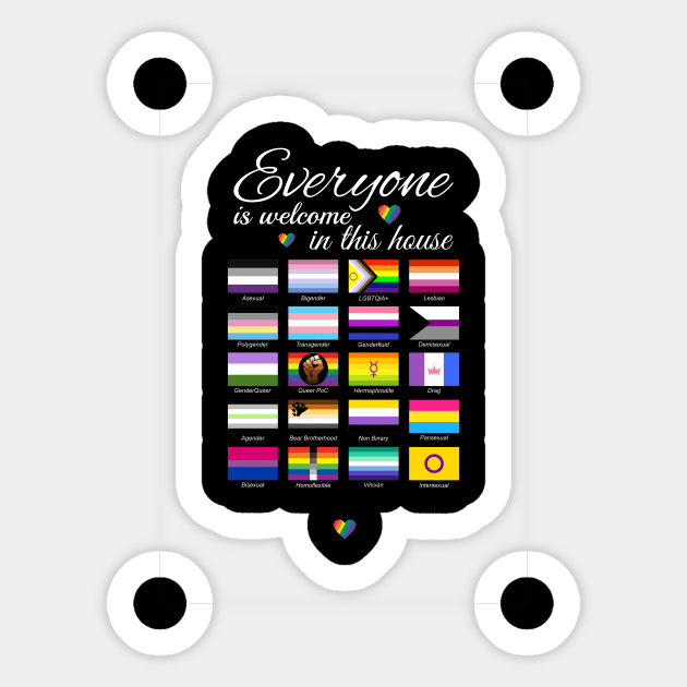 Everyone is welcome in this house Sticker by YooY Studio